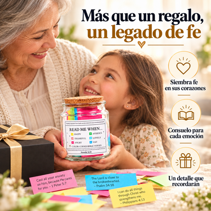 Frasco de 90 Versículos Bíblicos – Faithly Made